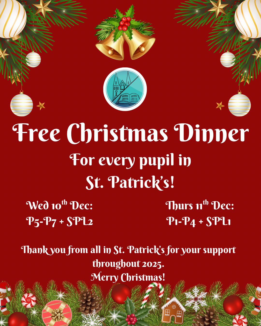 Free Christmas Dinner - 10th and 11th Dec 2025