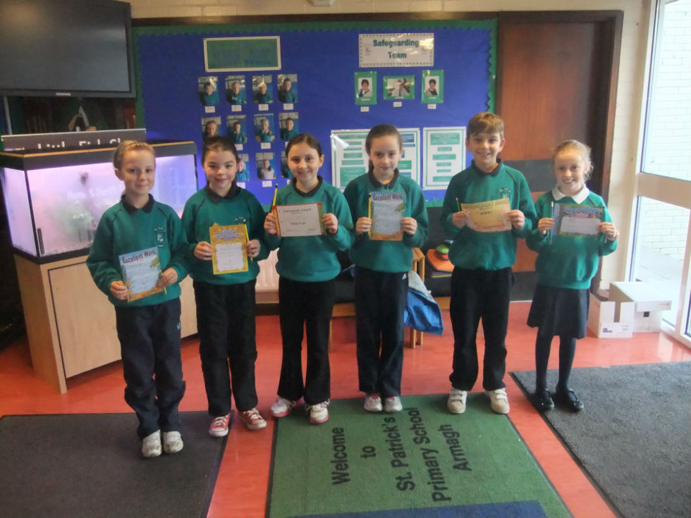P5,6 and 7 Monthly Award Winners for November 2014